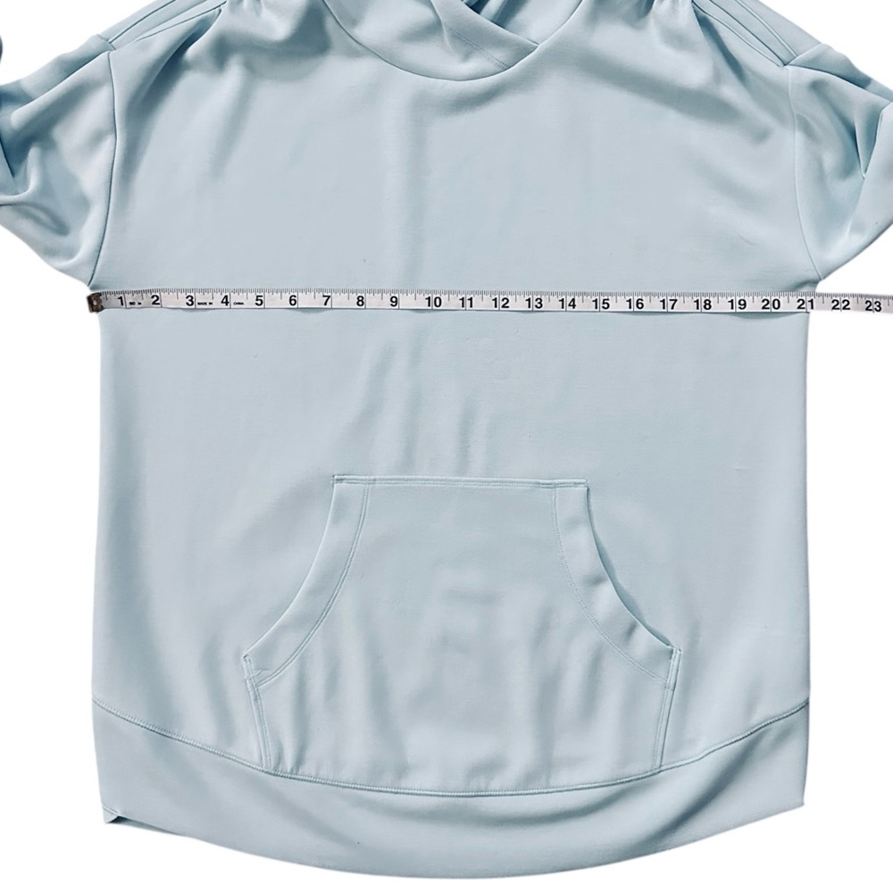 CALIA Ruched Shoulder Hoodie Oversized Sweatshirt Glacier Blue Size Medium - Picture 7 of 12